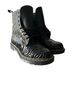 Dr. Martens 100% Leather Zebra Print Black Boots Size 8 - photo 2