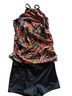 Venus Floral Multi Color Black Two Piece Swimsuit Size 8 - photo 1