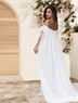 JustVH Solid White Casual Dress Size S - photo 3