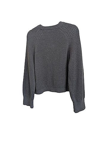 White + Warren Organic Cotton Plaited Crew Neck Pullover Sweater (view 2)