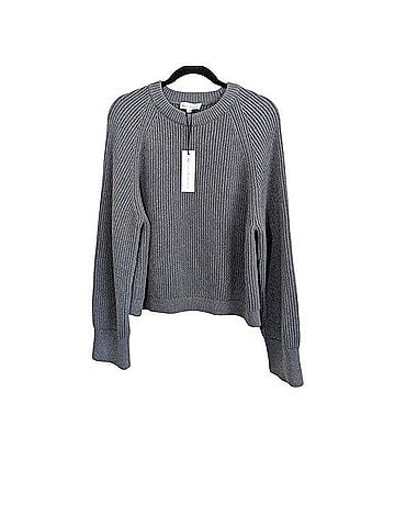 White + Warren Organic Cotton Plaited Crew Neck Pullover Sweater (view 1)