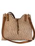 Calvin Klein Print Brown Leather Tote One size - photo 1