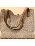 Calvin Klein Print Brown Leather Tote One size - photo 3
