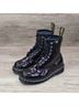 Dr. Martens 100% Patent Leather Solid Purple Boots Size 5 - photo 7