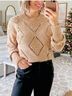 Loft 37 Diamond Pointelle Bobble Knit Sweater Pullover Sweater - photo 8