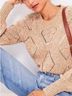 Loft 37 Diamond Pointelle Bobble Knit Sweater Pullover Sweater - photo 9