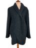 Flax 100% Wool 100% Rayon Solid Black Gray Coat Size M - photo 1