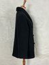 Flax 100% Wool 100% Rayon Solid Black Gray Coat Size M - photo 5
