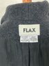 Flax 100% Wool 100% Rayon Solid Black Gray Coat Size M - photo 3