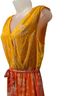 DR2 100% Polyester Floral Yellow Orange Blue Black Casual Dress Size M - photo 4