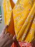 DR2 100% Polyester Floral Yellow Orange Blue Black Casual Dress Size M - photo 5