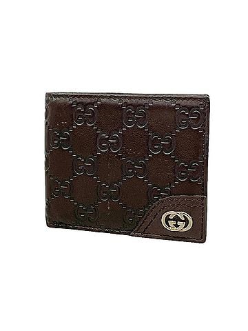 Gucci Gucci wallet/billfold, Guccissima Interlocking G, 181674, leather, brown champagne, men's. (view 1)