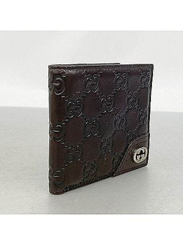 Gucci Gucci wallet/billfold, Guccissima Interlocking G, 181674, leather, brown champagne, men's. (view 2)