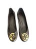 Tory Burch 100% Leather Solid Brown Gold Heels Size 9 1/2 - photo 4