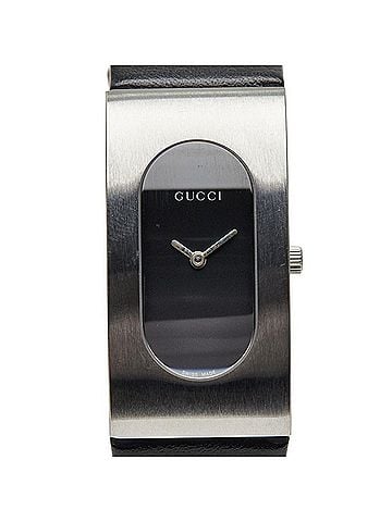 Gucci Gucci 2400L Quartz Watch, Black Dial, Stainless Steel Strap, Leather Women's Watch (view 1)