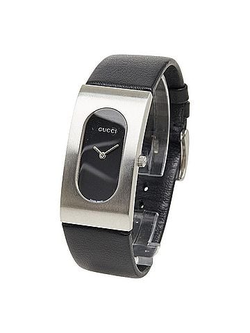 Gucci Gucci 2400L Quartz Watch, Black Dial, Stainless Steel Strap, Leather Women's Watch (view 2)