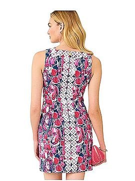 navy blue eyelet dress Button Up Short Female Professional Dress Form Sizes:Size 24 (XXXL) Chronic wounds Mini Casual Dresses for line dry