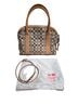 Coach Print Brown Tan Leather Satchel One size - photo 1
