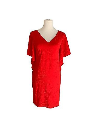 Eliza J Flutter Sleeve Tie Back Shift Dress Casual Dress (view 1)