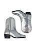 Free People 100% Leather Silver Ankle Boots Size 8 - photo 4