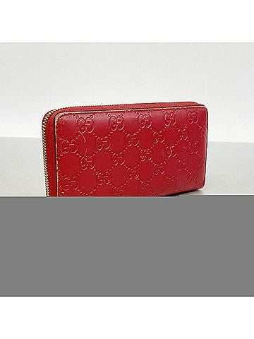 Gucci Gucci long wallet, Guccissima pattern, 410102, leather, red, women's. (view 2)