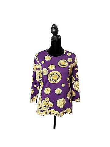J. McLaughlin Catalina Cloth Top 3/4 Sleeve Blouse (view 1)