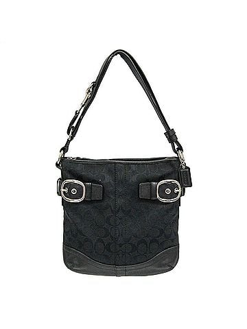Coach Coach Signature 19682 Women's Canvas,Leather Crossbody Bag,Shoulder Bag Black (view 1)