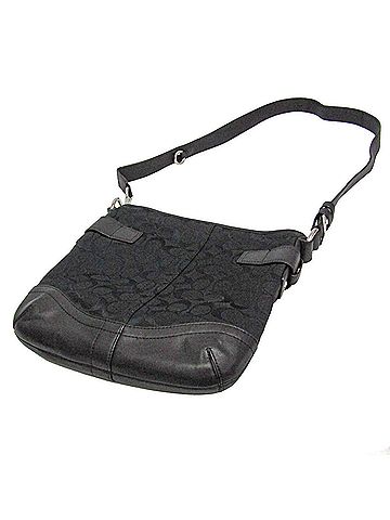 Coach Coach Signature 19682 Women's Canvas,Leather Crossbody Bag,Shoulder Bag Black (view 2)