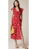 J.Crew Floral Red Casual Dress Size S - photo 5