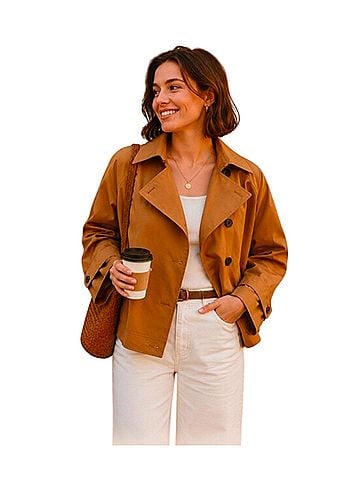 Gap Asymmetrical Short Trenchcoat (view 1)
