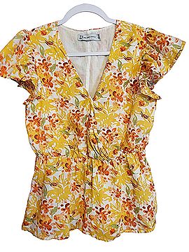 New York & Company Short Sleeve Blouse (view 1)