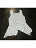 Deletta Stripes White Green Sleeveless Top Size S - photo 4