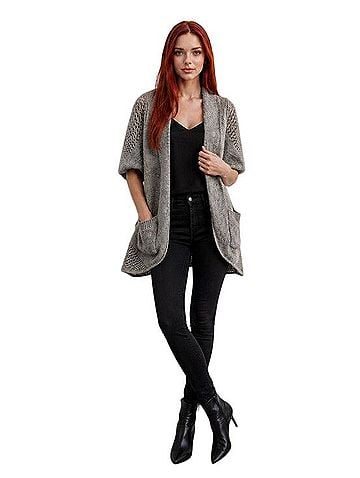 Velvet by Graham & Spencer Cocoon Cardigan Cashmere Cardigan (view 1)