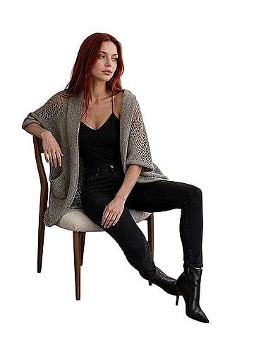 Velvet by Graham & Spencer Cocoon Cardigan Cashmere Cardigan (view 2)