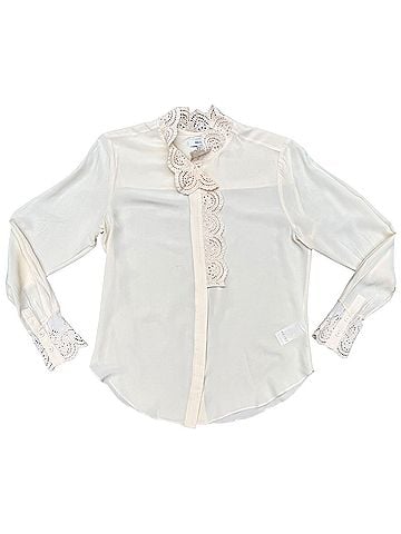 Reiss Jules Ruffle Trim Blouse Long Sleeve Blouse (view 1)