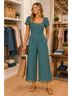 Lulus Solid Teal Jumpsuit Size S - photo 4