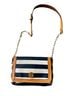 Tory Burch Stripes Blue White Gold Shoulder Bag One size - photo 1