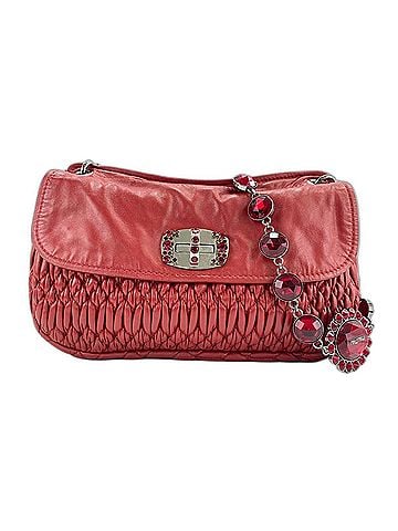 Miu Miu Miu Miu Miu Matelassé Shoulder Bag, Red (view 1)