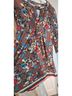 Reborn Floral Brown Blue Red Black Ivory Long Sleeve Blouse Size L - photo 6