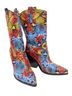 Azalea Wang 100% Faux Leather Snake Print Multi Color Boots Size 7 - photo 1