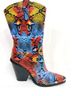 Azalea Wang 100% Faux Leather Snake Print Multi Color Boots Size 7 - photo 4