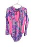 Lilly Pulitzer Floral Pink Blue One Piece Swimsuit Size L - photo 2