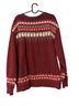 Sundance Fair Isle Burgundy Pullover Sweater Size L - photo 2