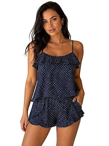 Victoria's Secret X Havaianas Polka Dot Satint Outfit  Two Piece Dressy Shorts (view 1)