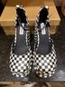 Steve Madden Checkered-gingham Black White Heels Size 8 1/2 - photo 3