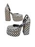 Steve Madden Checkered-gingham Black White Heels Size 8 1/2 - photo 2
