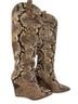 Jessica Simpson Snake Print Brown Tan Wedges Size 6 1/2 - photo 1