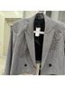 Express Plaid Black White Blazer Size XL - photo 8
