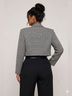 Express Plaid Black White Blazer Size XL - photo 14