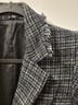 Theory 100% Wool Plaid Black Gray Blazer Size 2 - photo 12